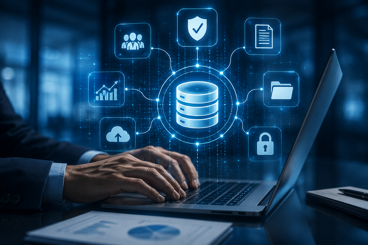 Sistema de gestión documental y análisis de datos para aseguradora multinacional